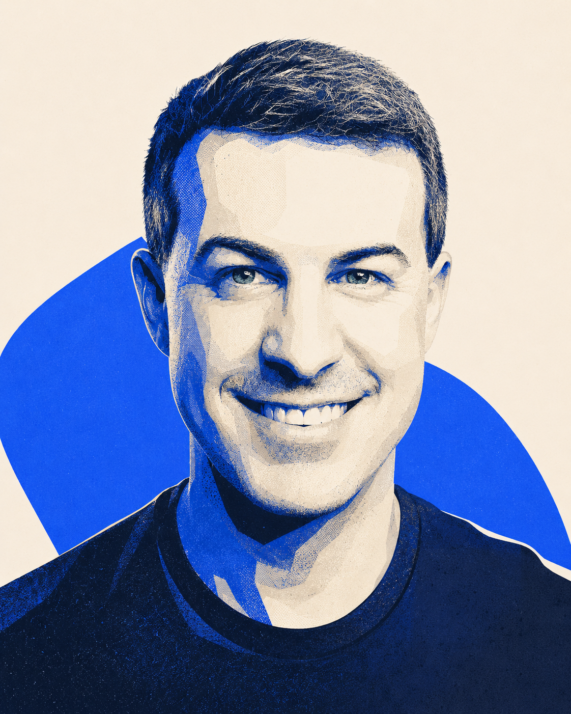 Editorial illustration of Michael Singletary